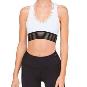 LULULEMON ATHLETICA Find Focus Bra In White/Black Size 6